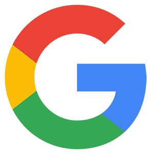 Multicolored letter "G" logo.